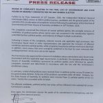 INEC ON FINAL LISTS OF GOVERNORSHIP AND STATE HOUSES OF ASSEMBLY CANDIDATES